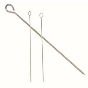 Kebab Skewers S/Steel (Flat) - 300mm (Pack Of 12)