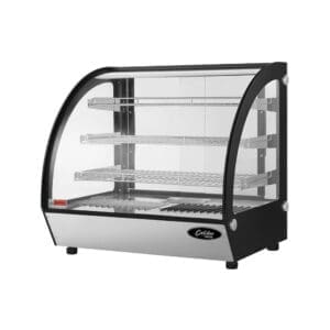 Heated countertop curved display cabinet - 0.7m