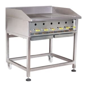 Heavy Duty Half Solid/Ribbed Top Griller Gas 900